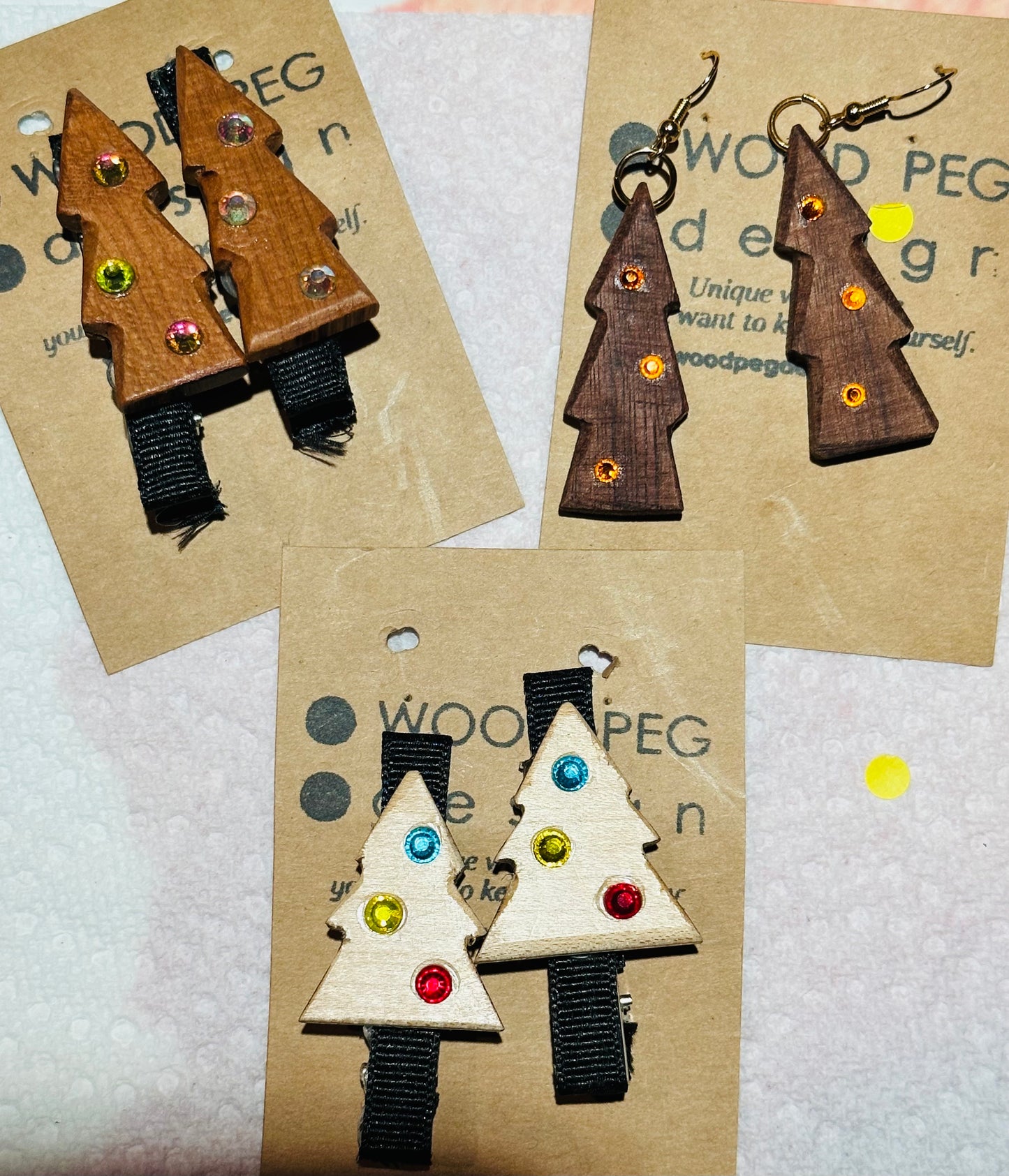 1F. Holiday Barrettes and Earrings.